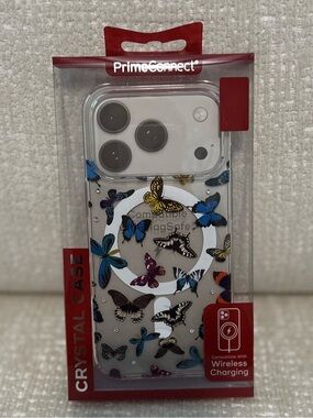 iPhone 17 Clear Butterfly Crystal Case